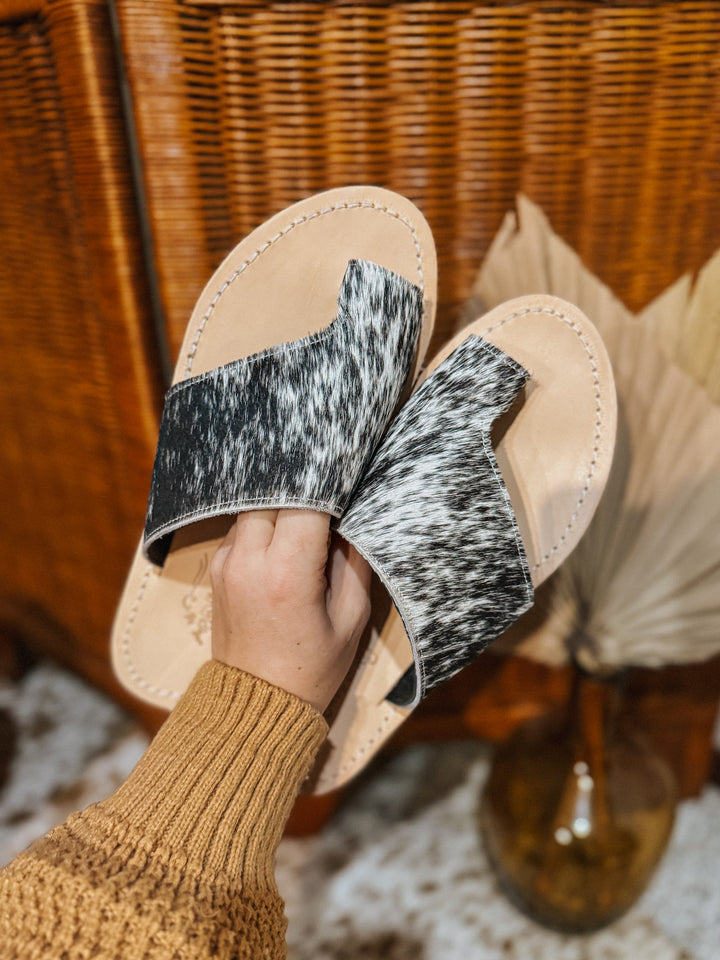 Agave Sky Cowhide Toe Sandal - Size 9 #2