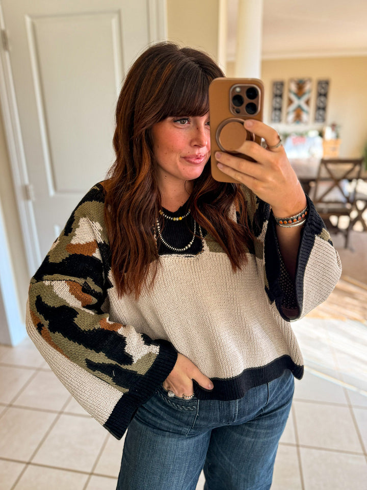 Camouflage Knit Sweater