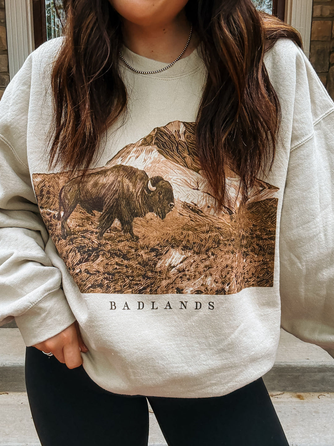 Vintage Badlands Buffalo Crewneck