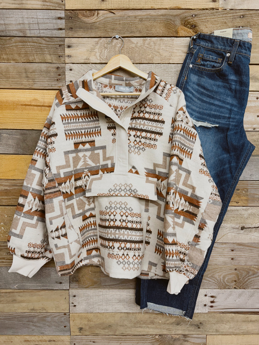 Aztec Pullover Sweatshirt