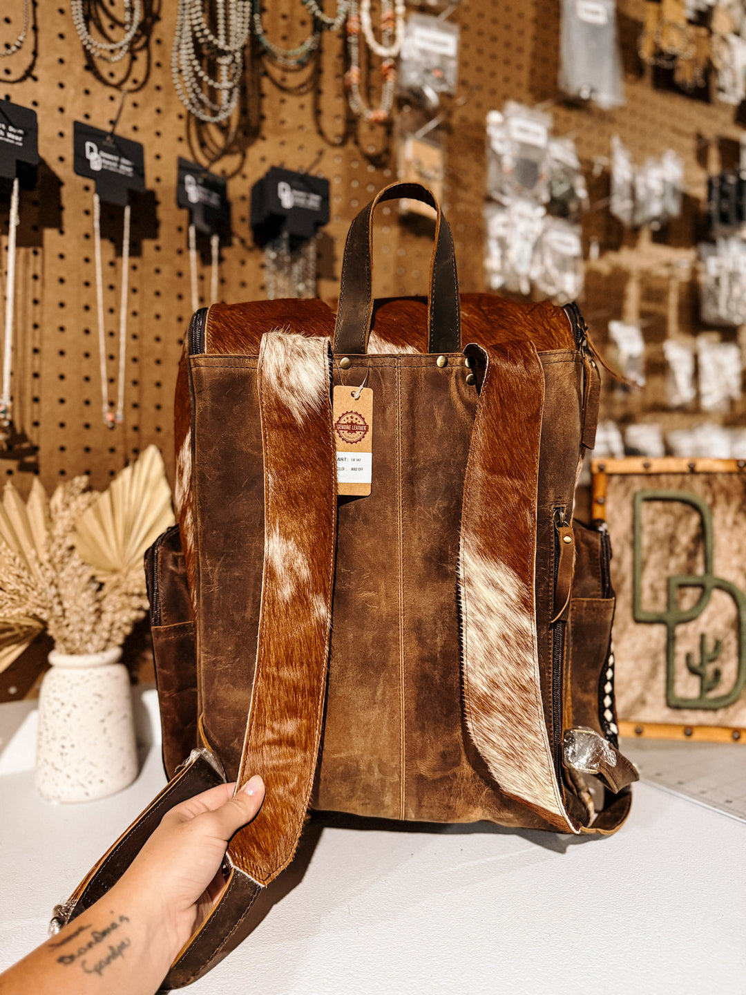 Evangeline Cowhide Backpack #39