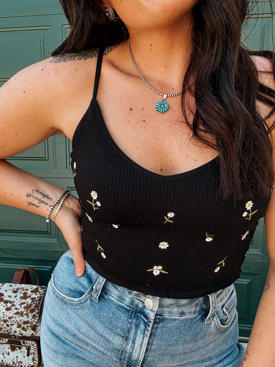 Daisy Embroidered Bralette