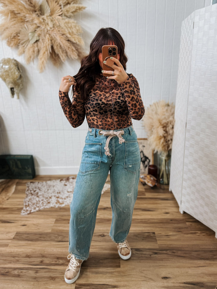 Braided Barrel Jeans