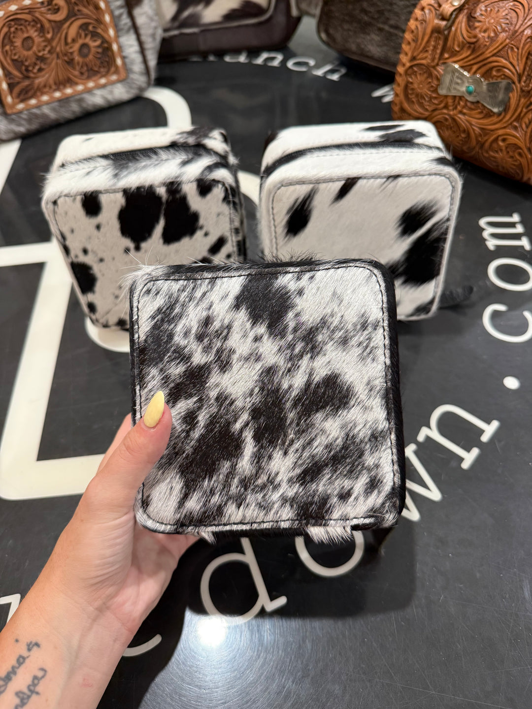 Cruella Cowhide Jewelry Box