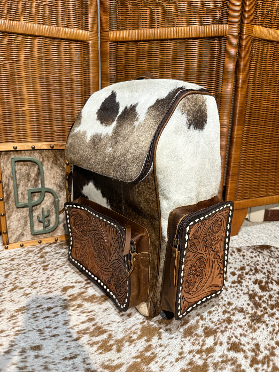 Evangeline Cowhide Backpack #51