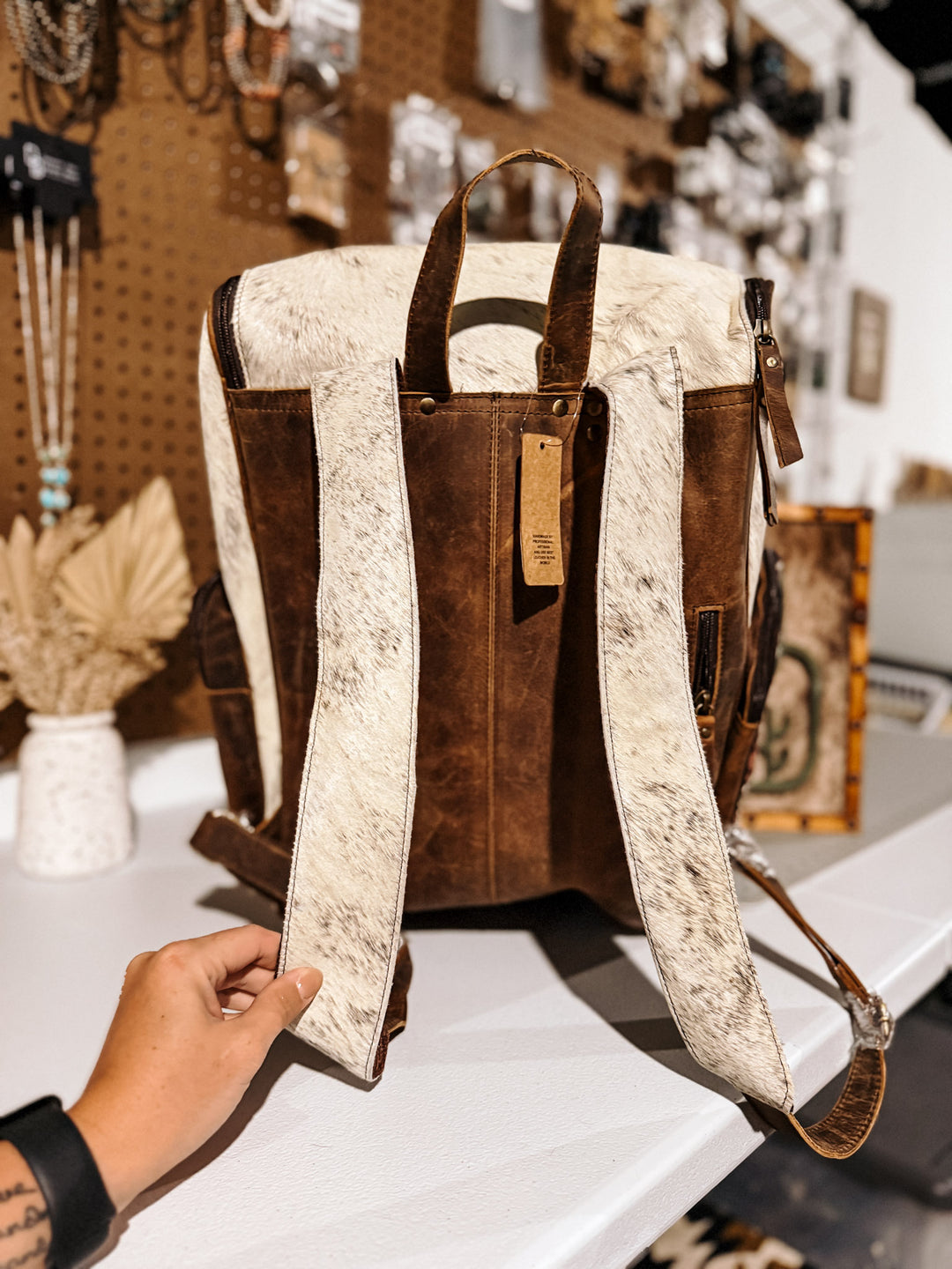 Evangeline Cowhide Backpack #5