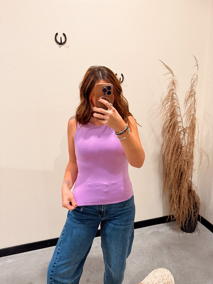 Core Smooth Tank: Bee Lavender