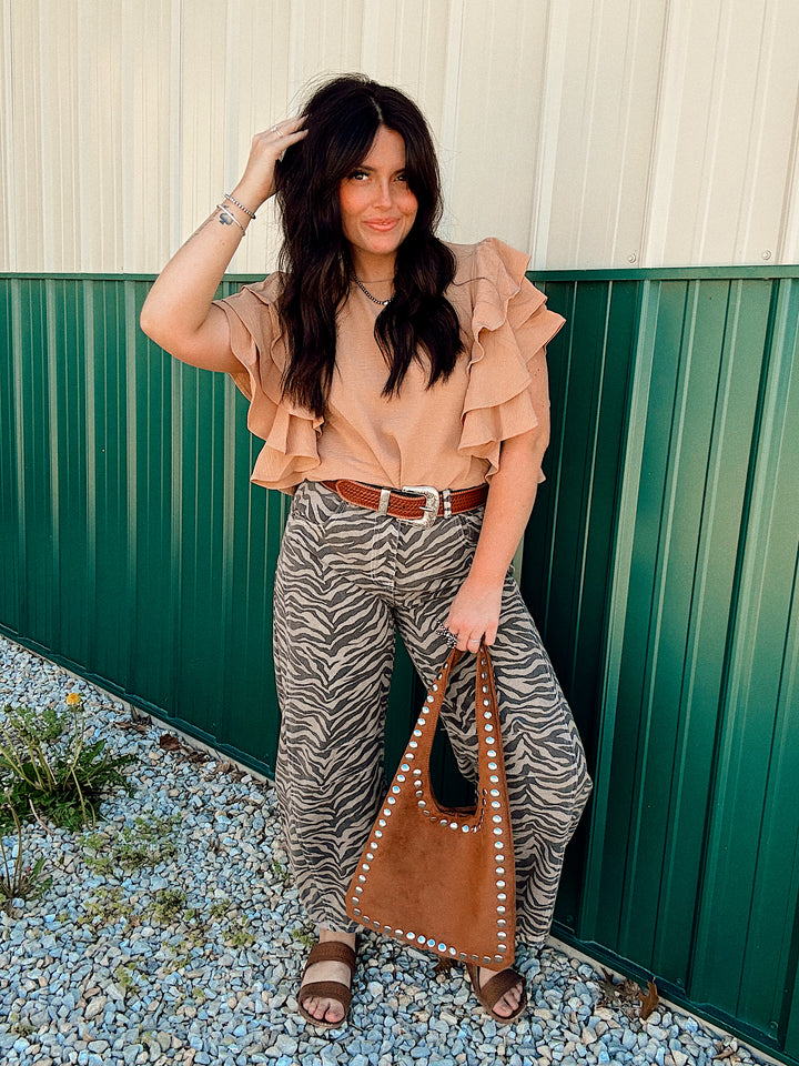 Zebra Barrel Jeans