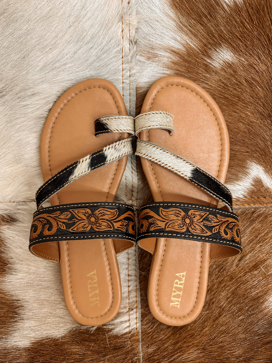 Greta Cowhide Sandals