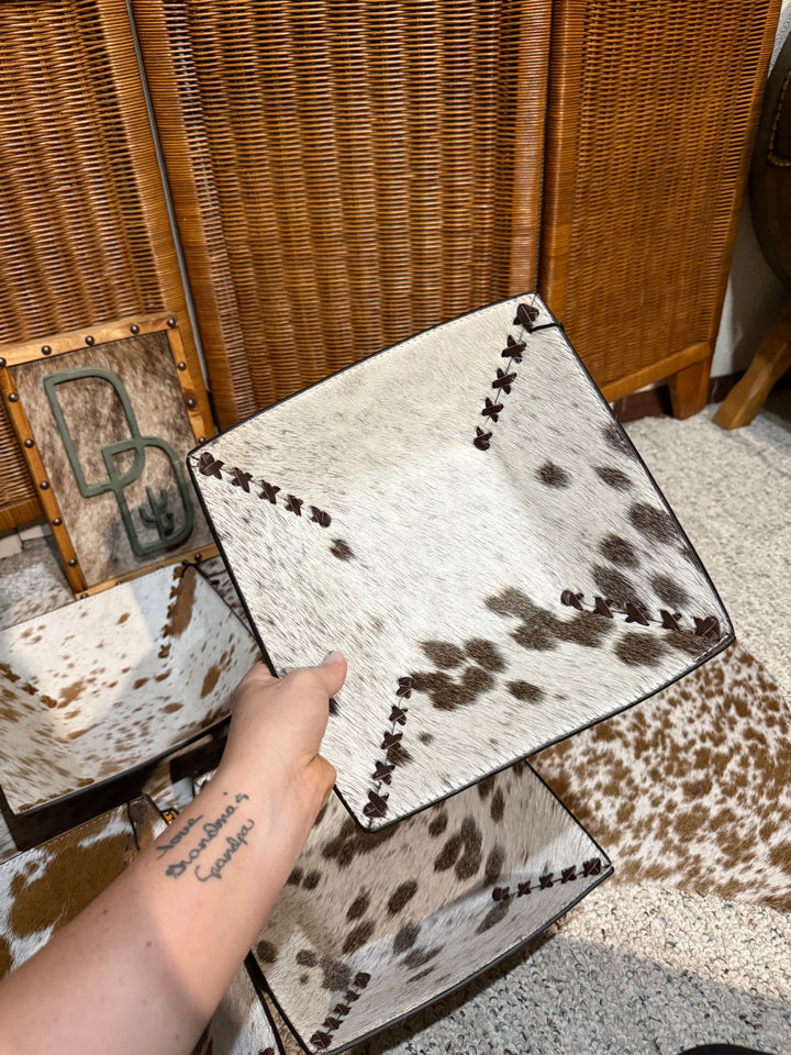 Cowhide & Leather Decorative Bowl