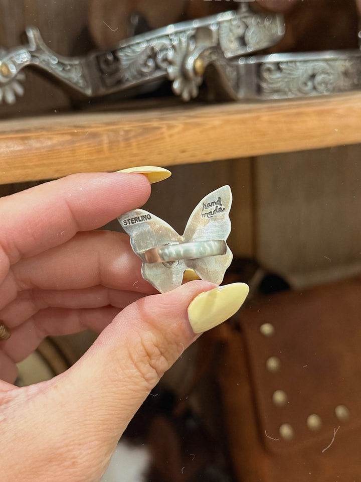 Rainbow Wings Turquoise Ring - Adjustable
