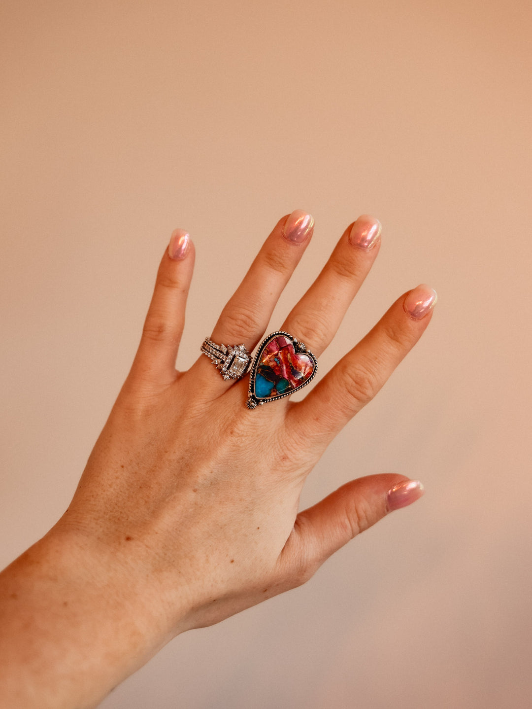 Heart Breaker Adjustable Ring: Dahlia #1