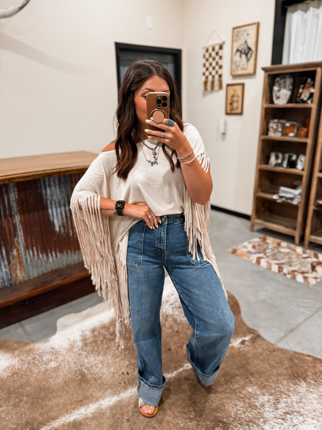 Fringe Tunic: Oat
