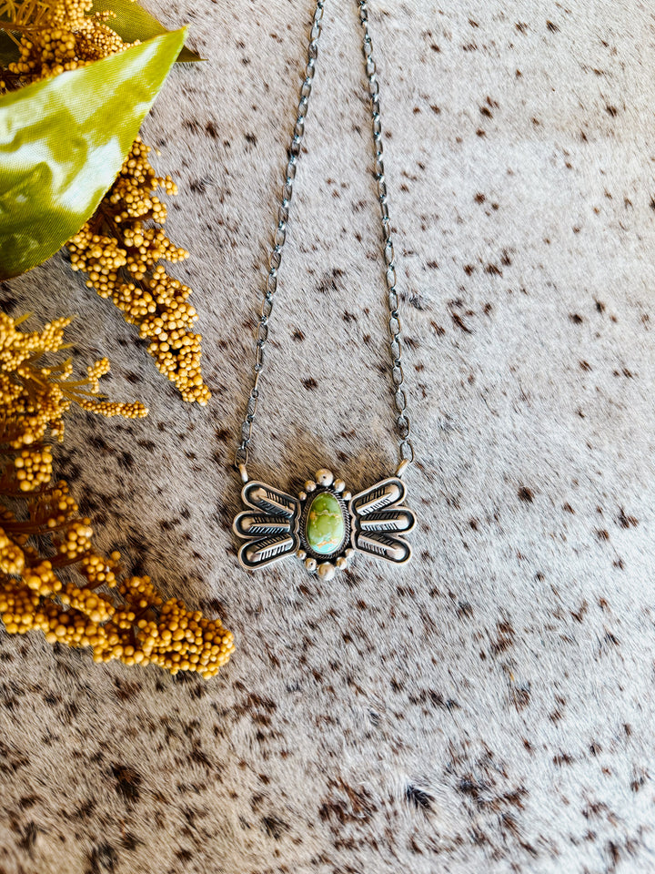 Sonoran Turquoise Wing Necklace #3