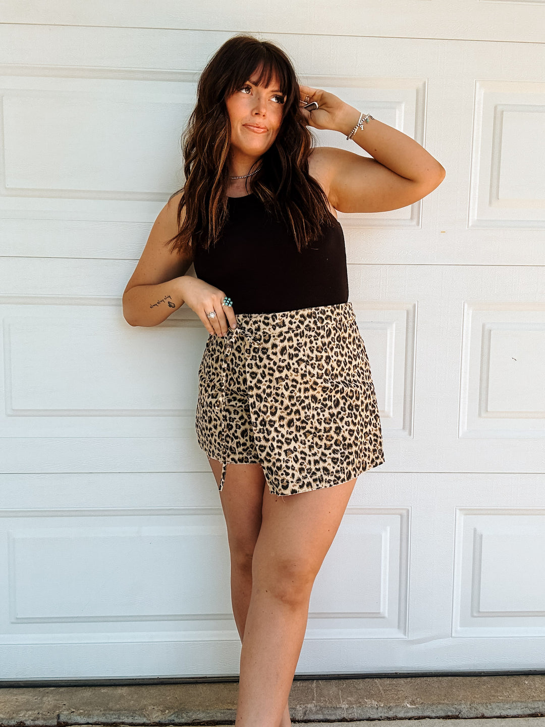 Leopard Twill Skort