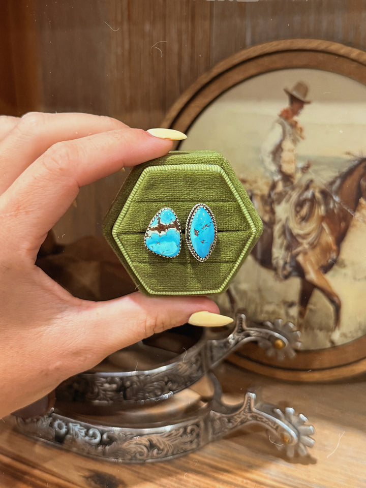 Big Nugget Golden Hills Turquoise Ring - Adjustable