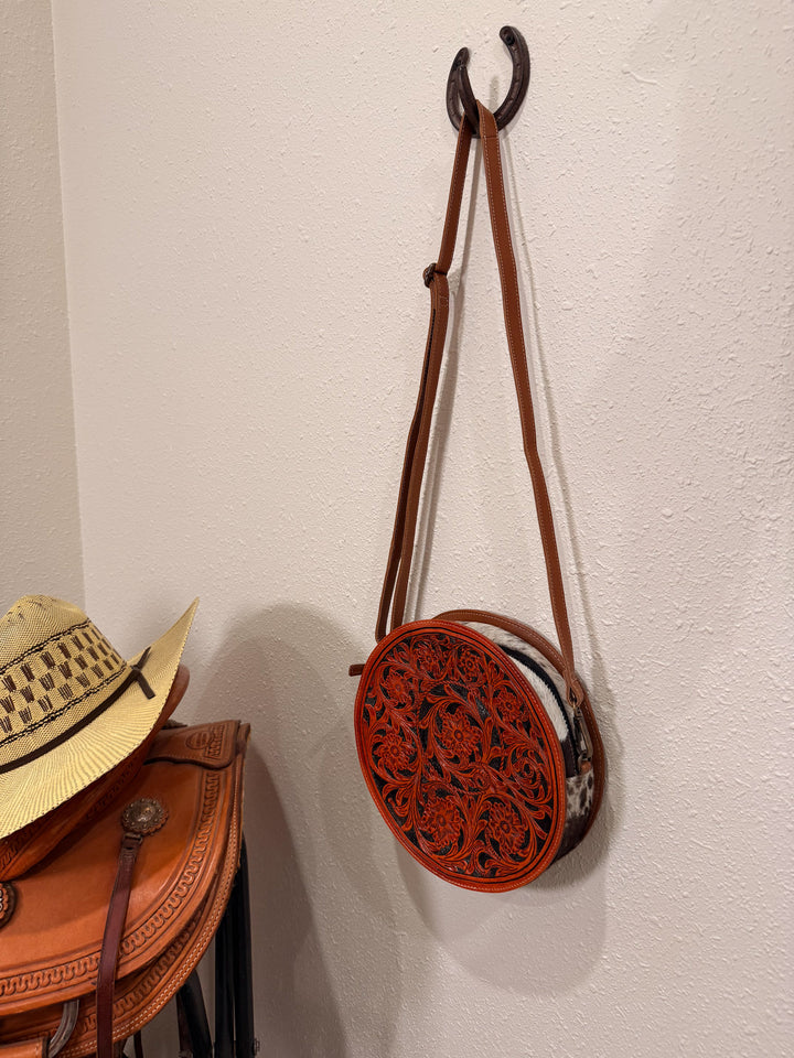 Trip Tooled Leather Canteen Bag