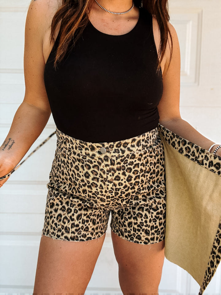 Leopard Twill Skort