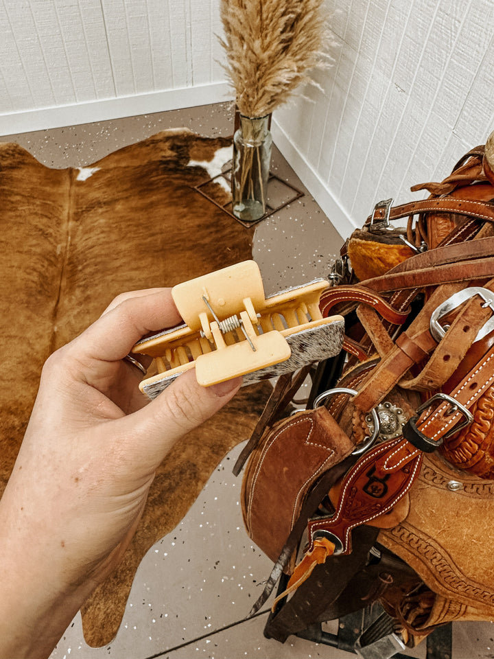 Carley Cowhide Claw Clip