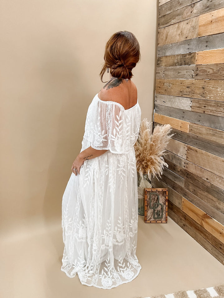 Bohemian White Maxi Dress