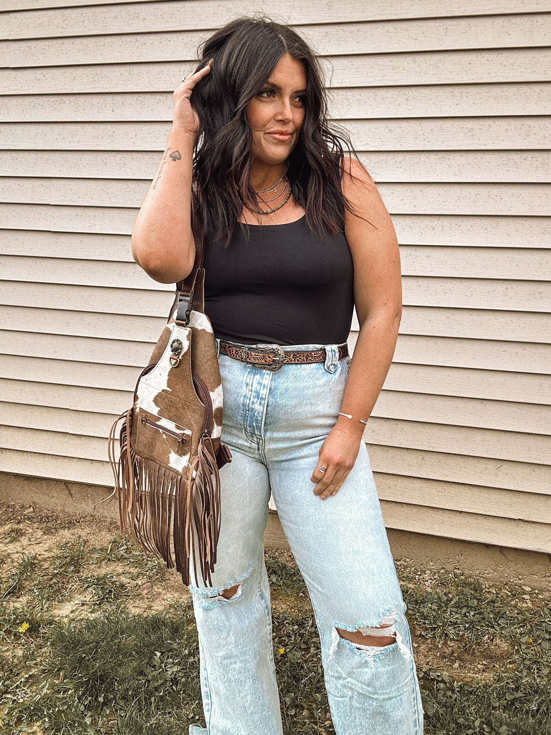 Essentials Tank Bodysuit: Black