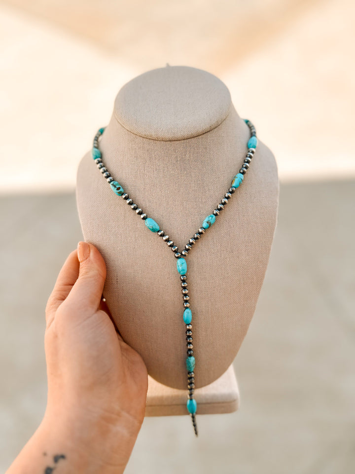 Chefs Kiss Lariat Turquoise Necklace