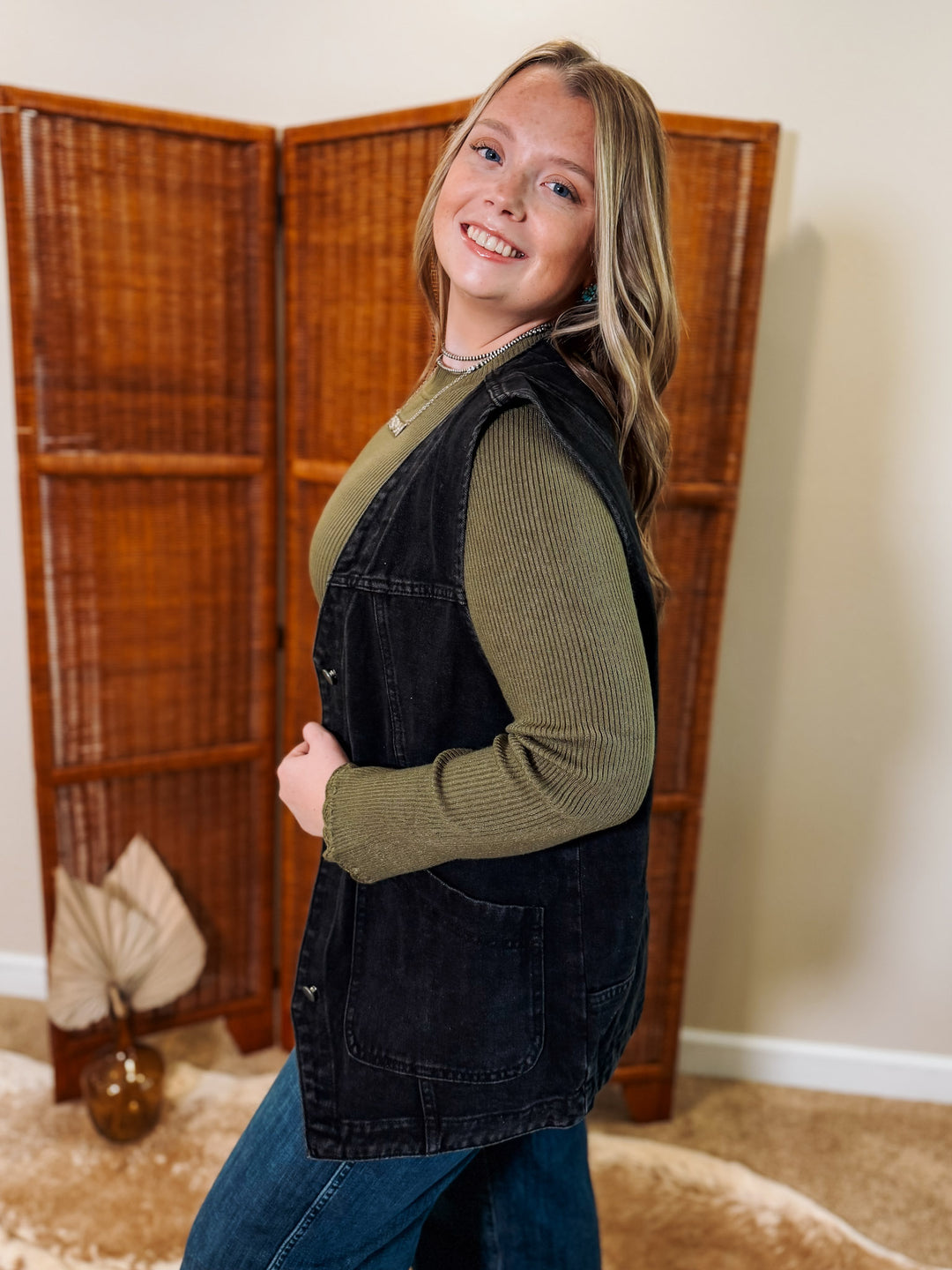 Market Street Denim Vest