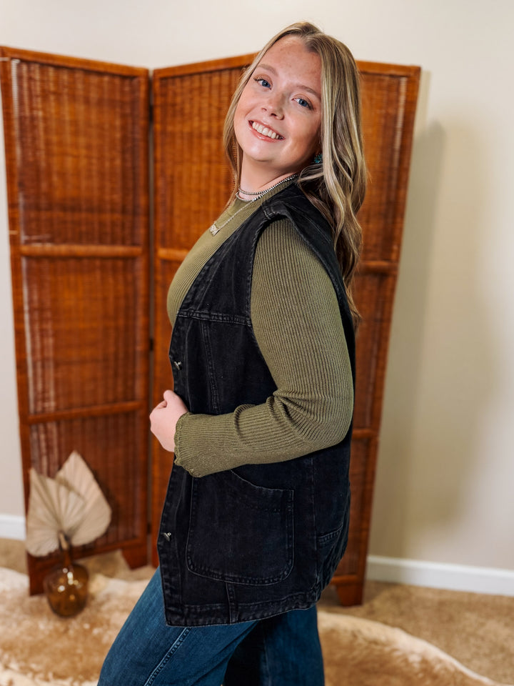 Market Street Denim Vest
