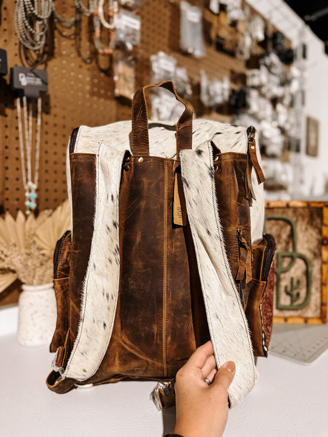 Evangeline Cowhide Backpack #20