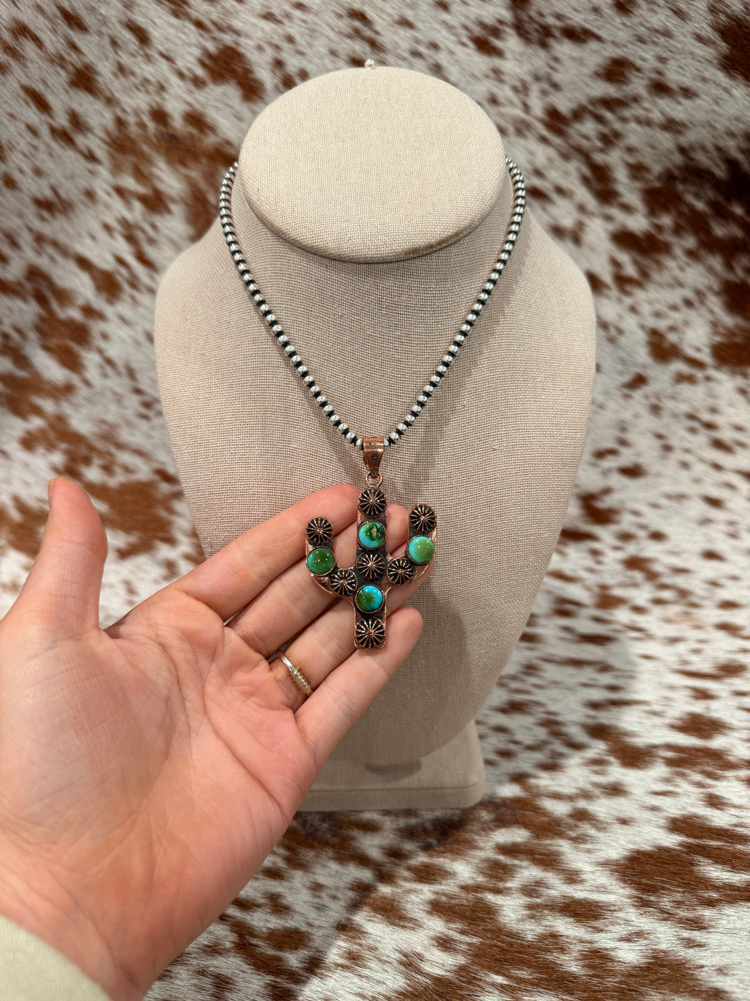 Sonoran & Copper Cactus Pendant