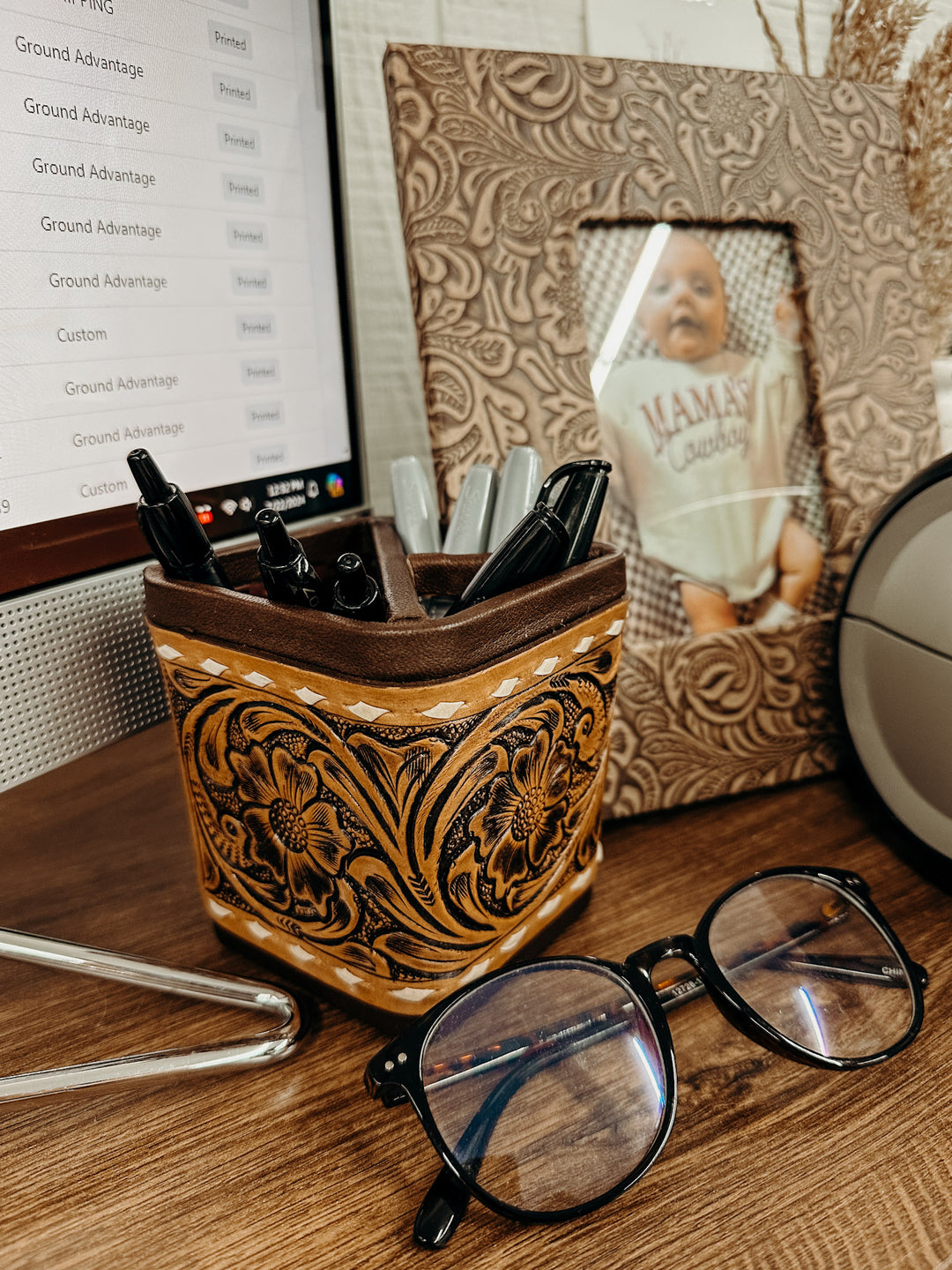 Tooled Pen/Brush Holder