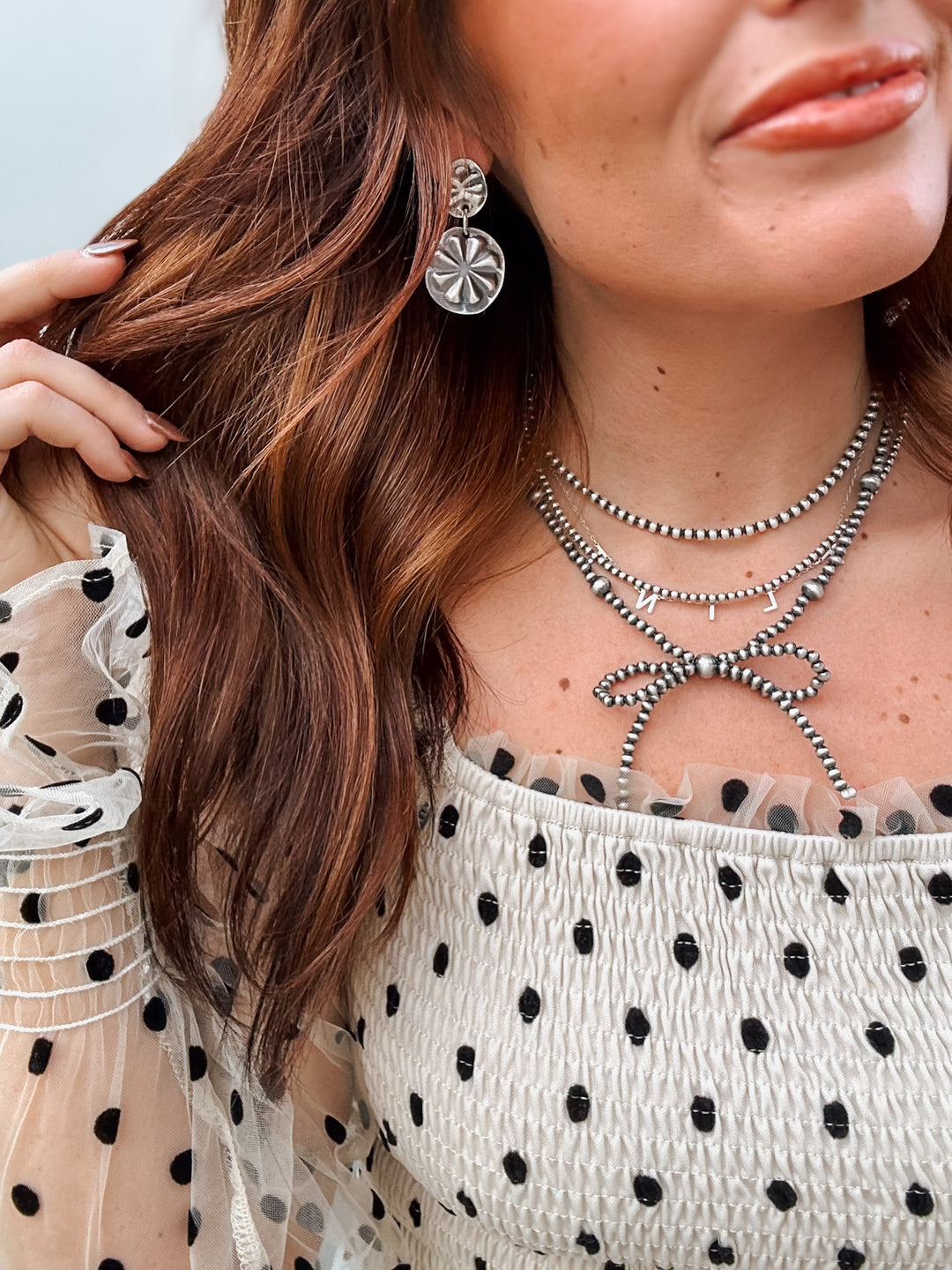 Sand Dollar Concho Stacked Earrings