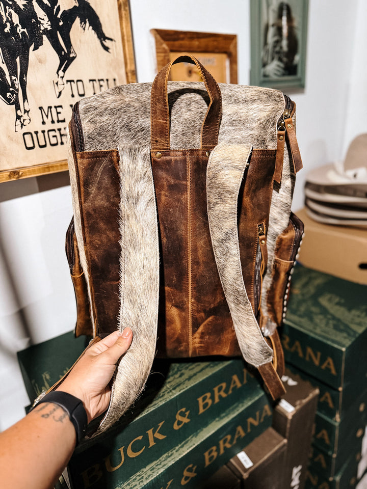 Evangeline Cowhide Backpack #1