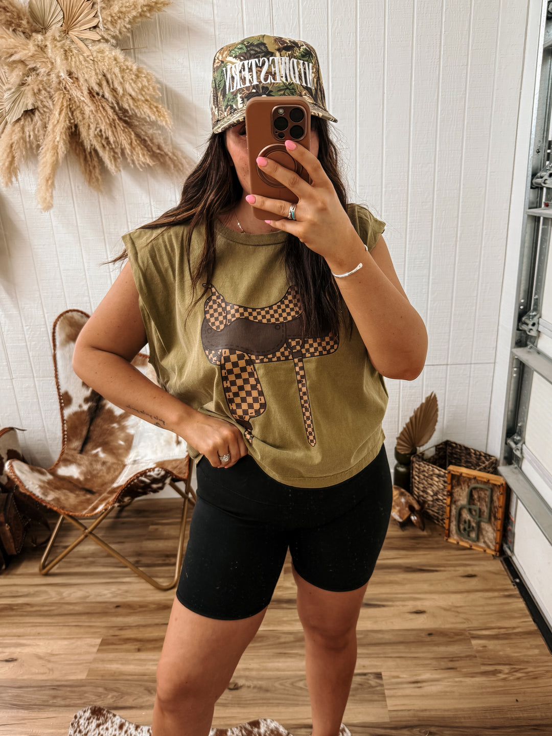 Check Your Saddle Boyfriend Tank