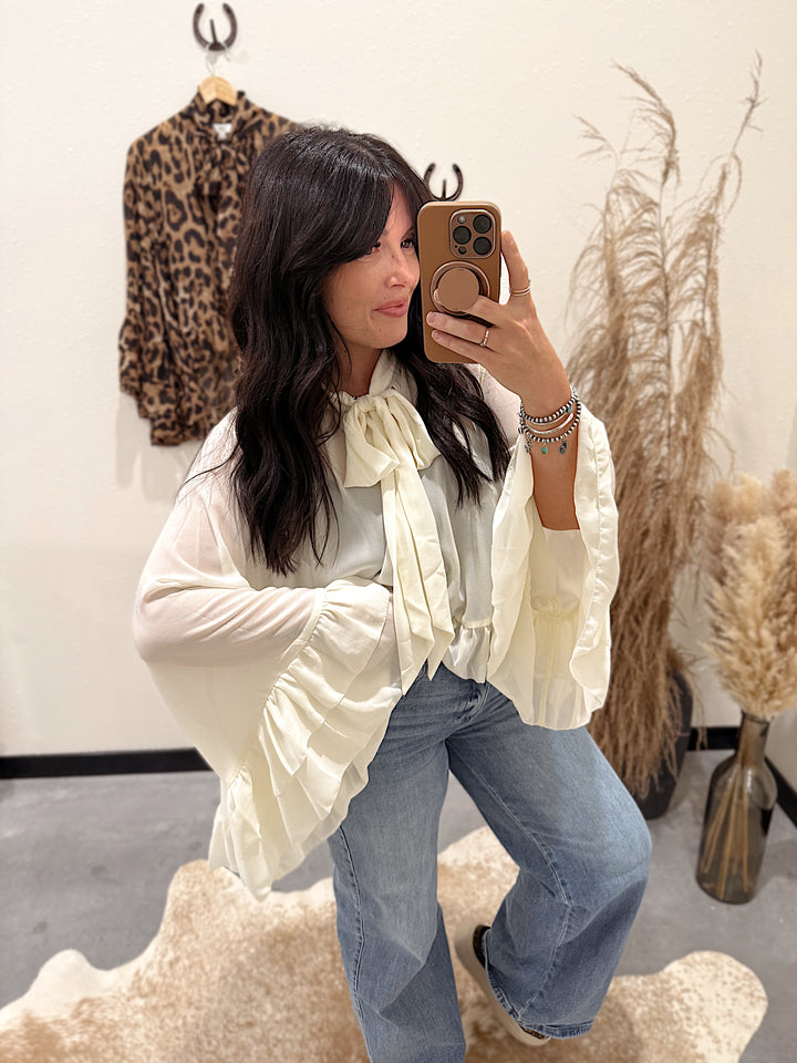 Saguaro Chiffon Top: Ivory