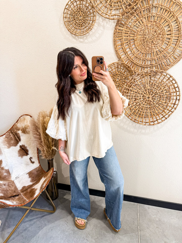 Floral Puff Sleeve Blouse
