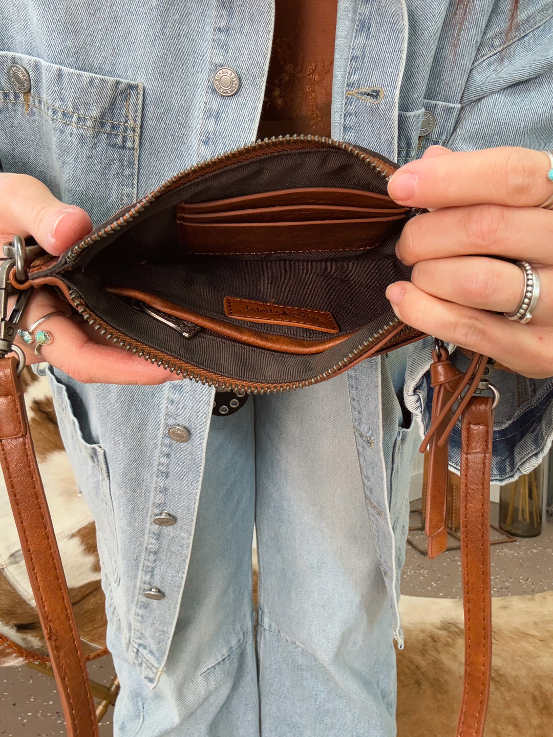 Sterling Tooled Clutch Crossbody