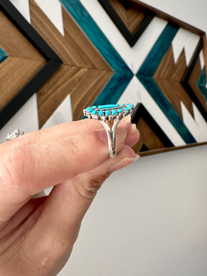 Little King Turquoise Cluster Ring