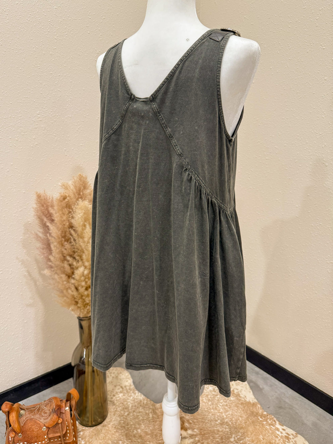 Presley Buckle Dress: Black