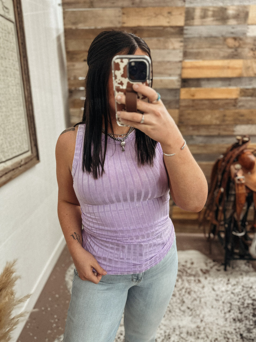 Ribbed Tank: Lilac