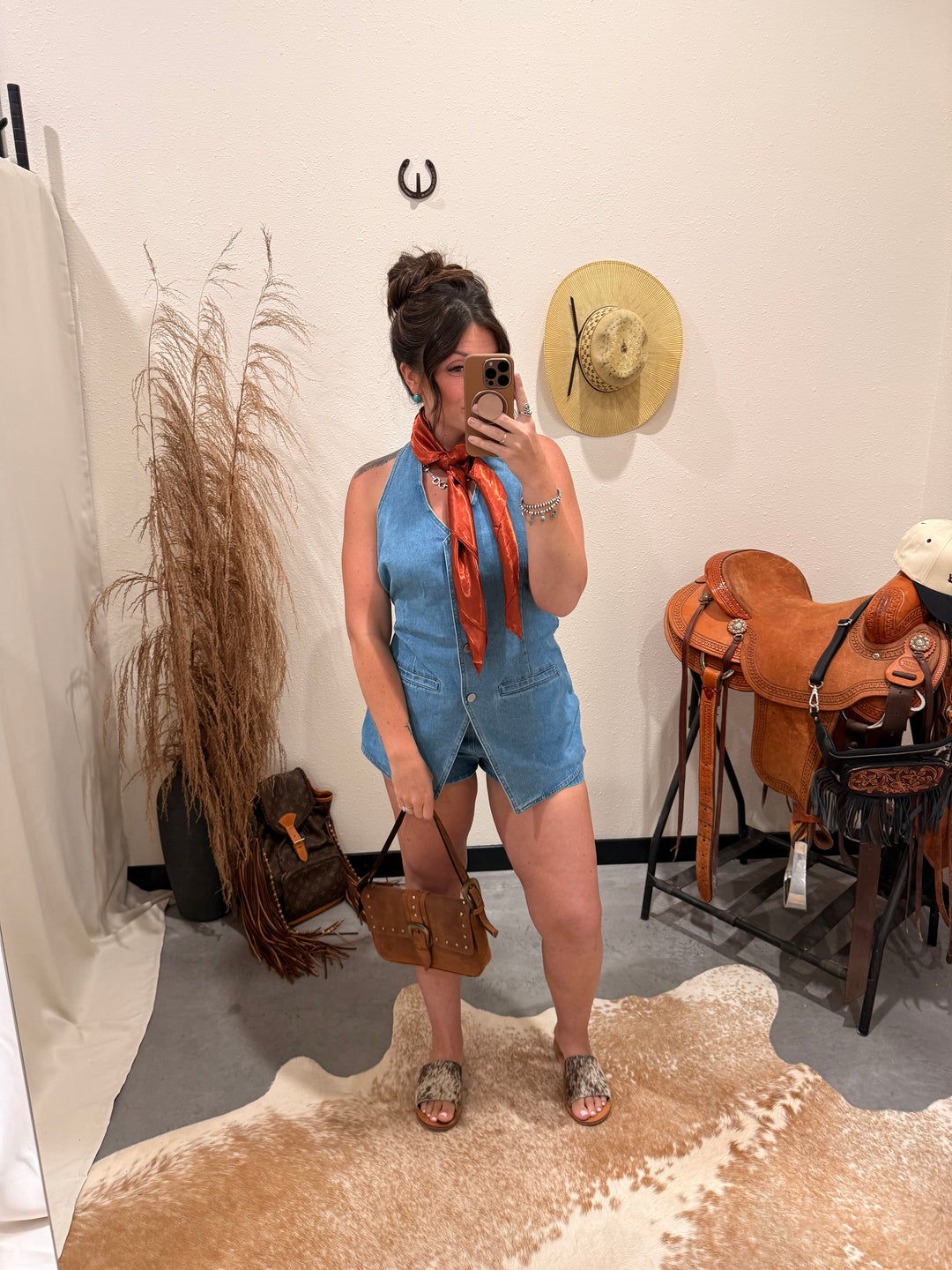 Delilah Denim Romper