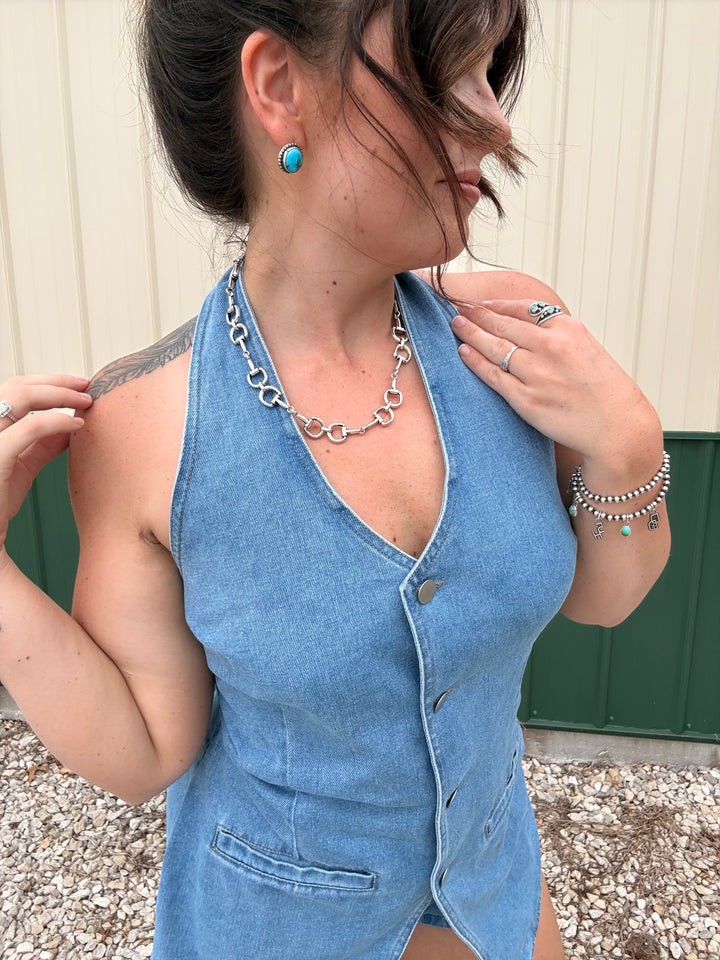 Delilah Denim Romper