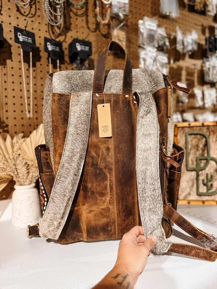 Evangeline Cowhide Backpack #40