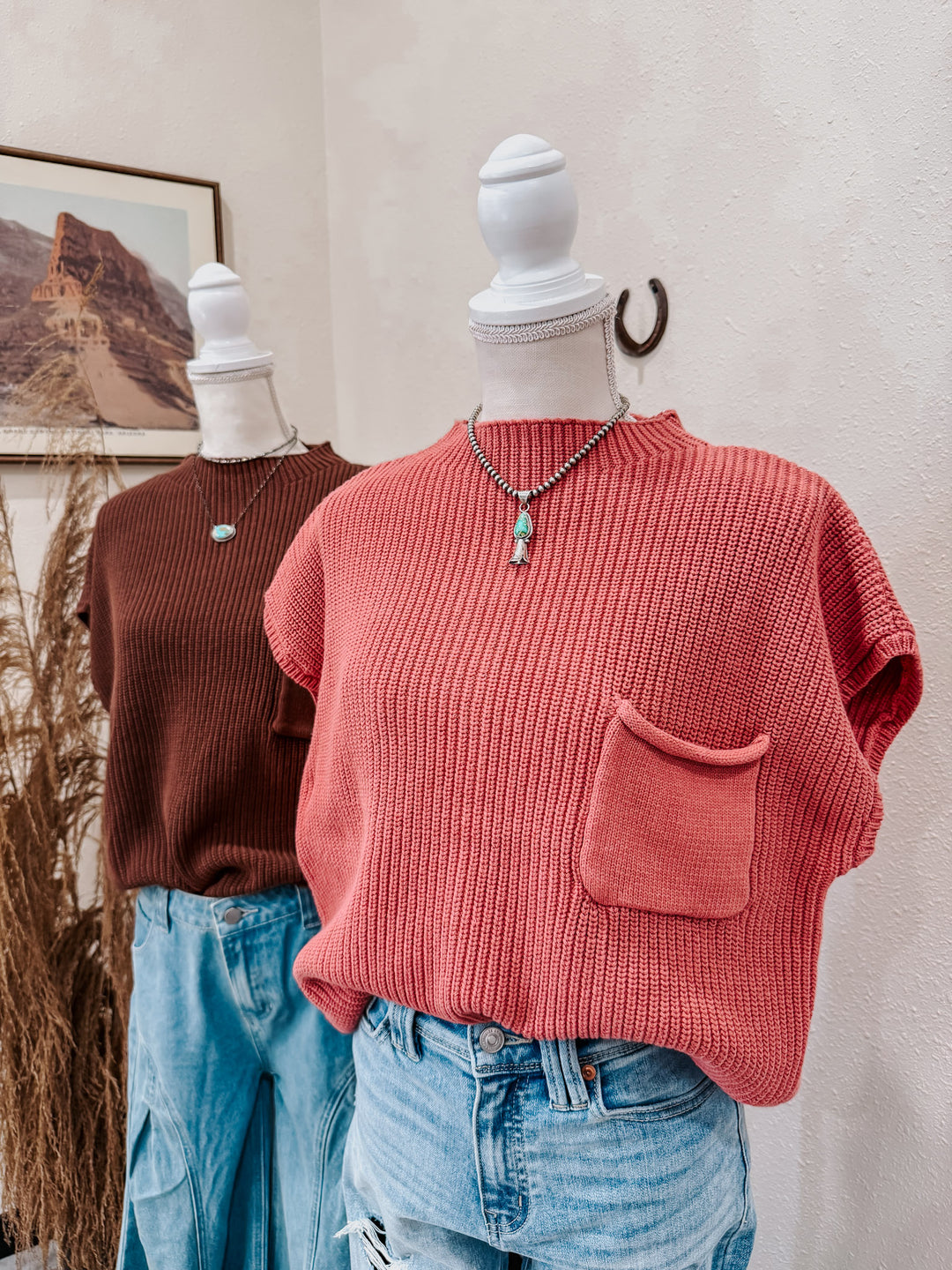 Sedona Knit Vest: Desert Rose