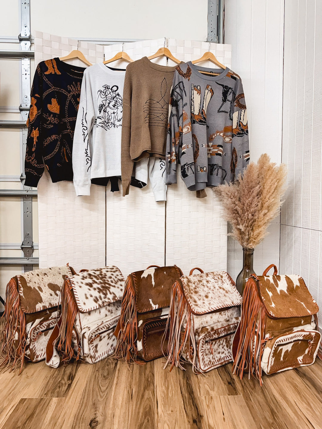 LuLu Fringe Cowhide Backpack