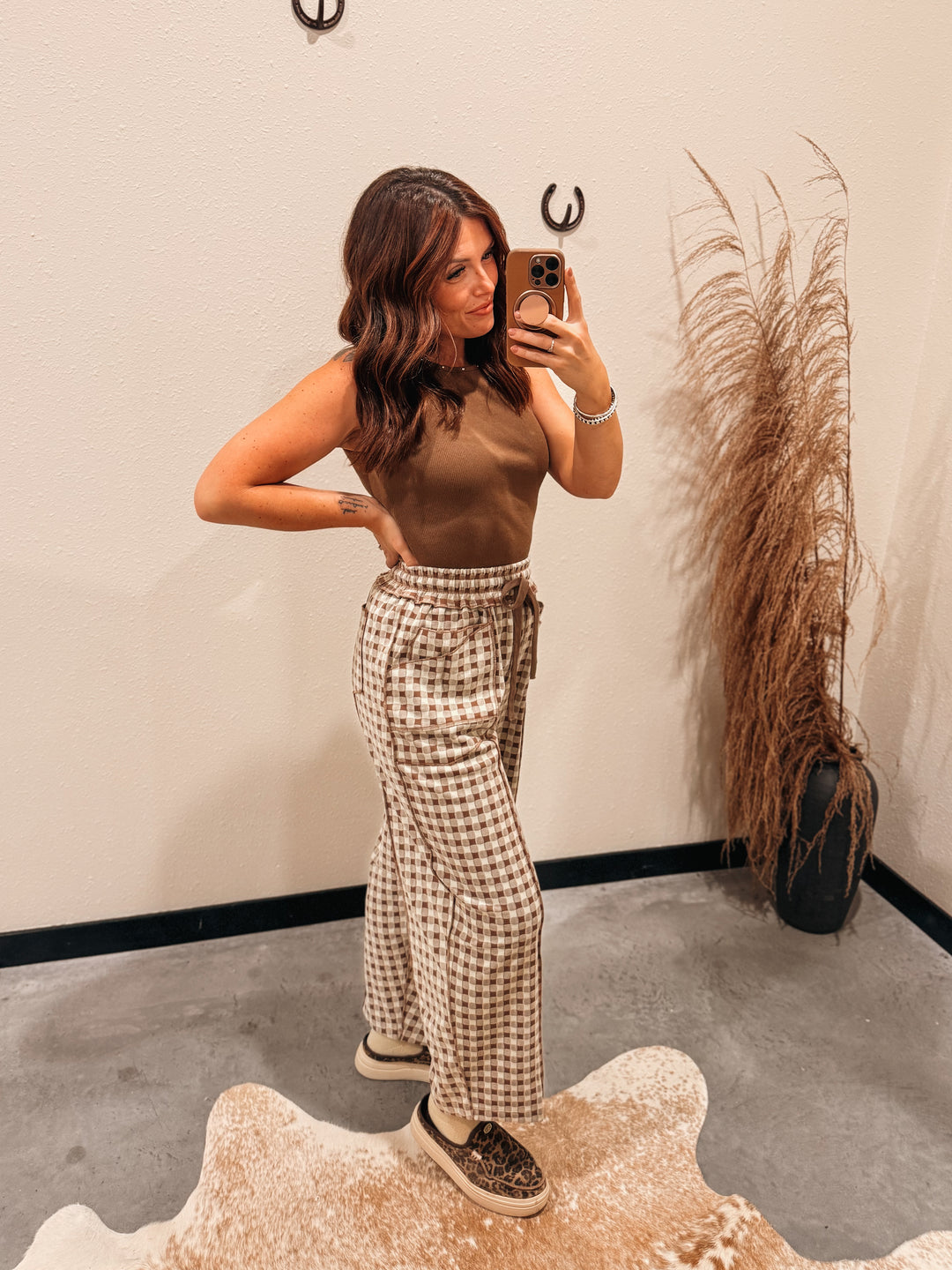 Gingham Barrel Lounge Pants