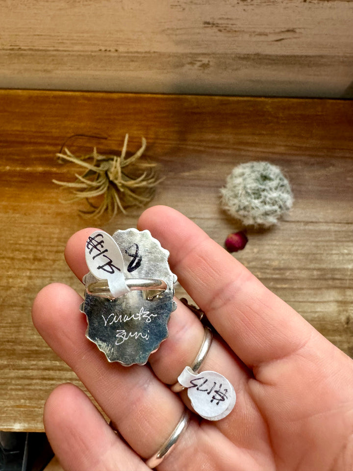 Kingman Turquoise Cluster Ring - 8.5