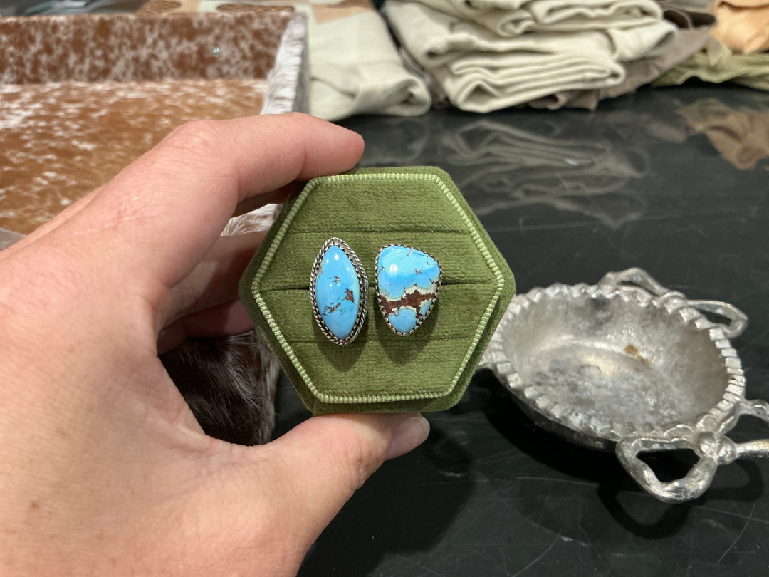 Big Nugget Golden Hills Turquoise Ring - Adjustable