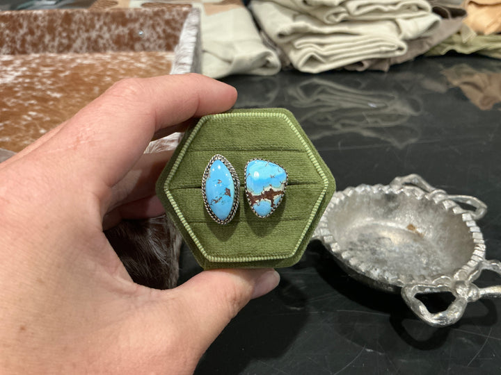 Big Nugget Golden Hills Turquoise Ring - Adjustable