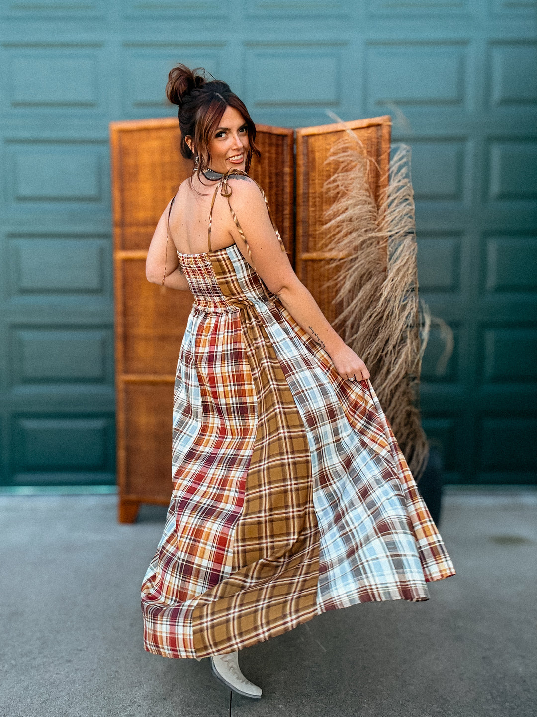 Ashford Plaid Maxi Dress
